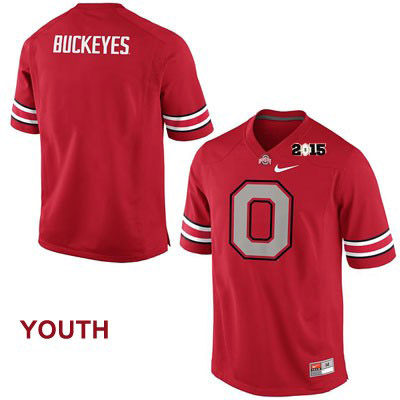 Ohio State Buckeyes Youth Blank #0 Red Authentic Nike 2015 Patch Fashion College NCAA Stitched Football Jersey CY19H61MH